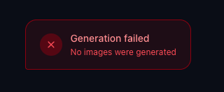 Failed generation notification