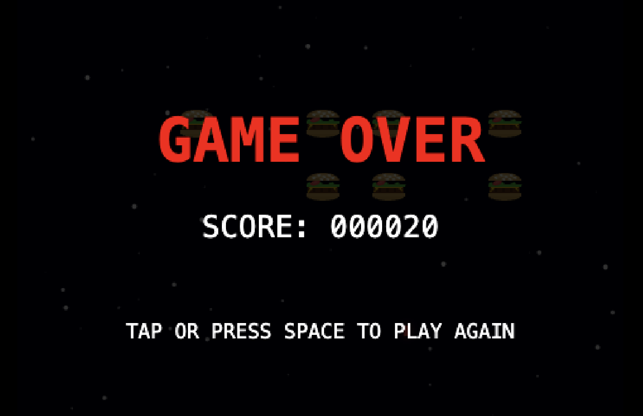 Game over screen